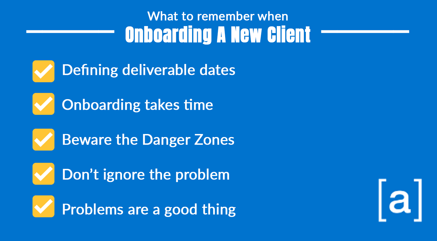 onboarding a new client checklist