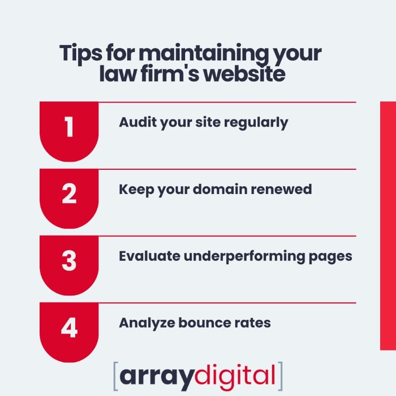 tips for law firm website maintenance
